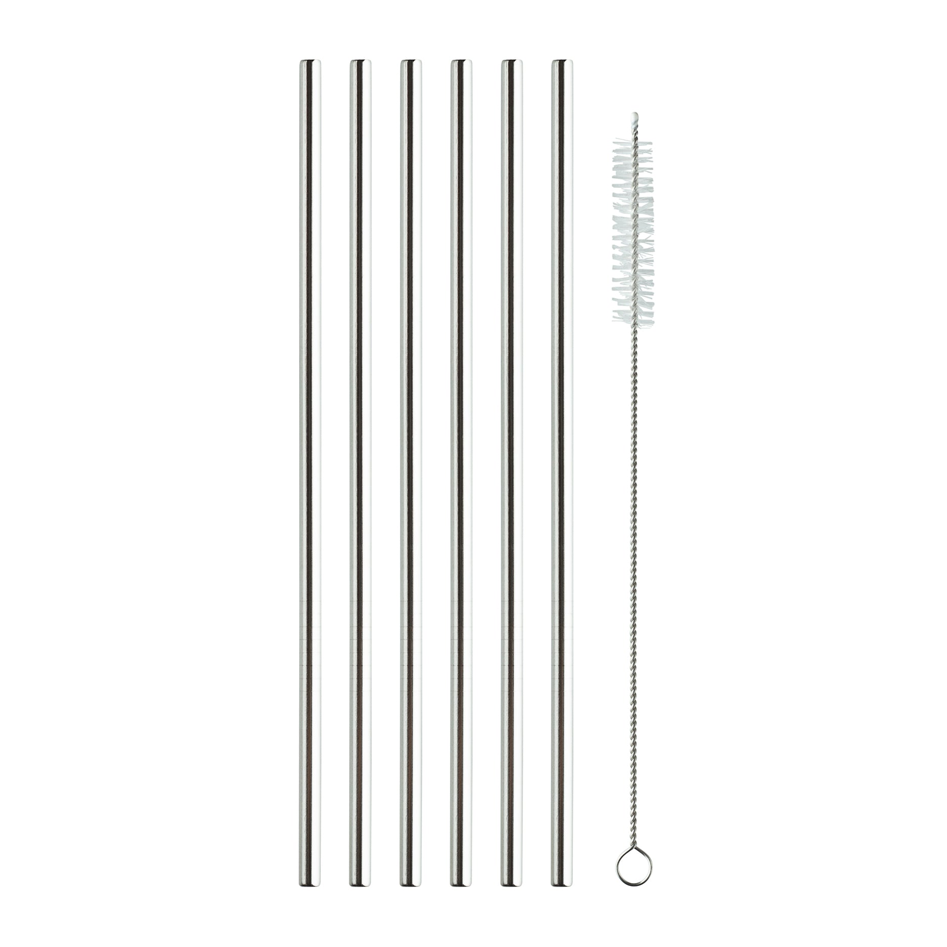 Metal sugerør 6 stk.